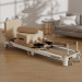 Powertrain Velora Pilates Reformer Machine Aluminium Foldable Multifunctional Home Gym Equipment Exercise Trainer Beige Image 7 thumbnail