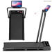 Powertrain K300 Black Foldable 2-in-1 Under Desk Walking Pad Treadmill 1.5HP 10km/h Incline Home Running Machine Image 15 thumbnail