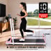 Powertrain K300 Pink Foldable 2-in-1 Under Desk Walking Pad Treadmill 1.5HP 10km/h Incline Home Running Machine Image 6 thumbnail