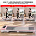 Powertrain K300 Pink Foldable 2-in-1 Under Desk Walking Pad Treadmill 1.5HP 10km/h Incline Home Running Machine Image 11 thumbnail