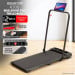 Powertrain K300 Foldable 2-in-1 Under Desk Walking Pad Treadmill 1.5HP 10km/h Incline Home Running Machine Black Image 2 thumbnail
