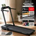 Powertrain V300 3.0HP Foldable 2-in-1 Walking Pad Treadmill with Auto Incline 14kph Under Desk Running Machine thumbnail