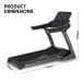 Powertrain V1100 Electric Treadmill with Wifi Touch Screen Power Incline Image 16 thumbnail