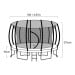 Kahuna 16ft Heavy Duty Round Trampoline with Inner Safety Net Enclosure & UV Spring Cover Outdoor Kids Pink Image 4 thumbnail