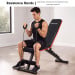 Powertrain Adjustable Weight Bench w/ Resistance Bands and 7 Backrest Positions Image 7 thumbnail