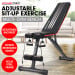 Powertrain Adjustable Incline Decline Exercise Bench with Resistance Bands Image 7 thumbnail