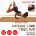 Powertrain Cork Yoga Mat with Carry Straps Home Gym Pilates - Body Line Image 6 thumbnail