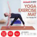 Powertrain Eco-Friendly TPE Yoga Pilates Exercise Mat 6mm - Pink Image 2 thumbnail