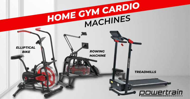 Powertrain treadmill, rower and elliptical bike