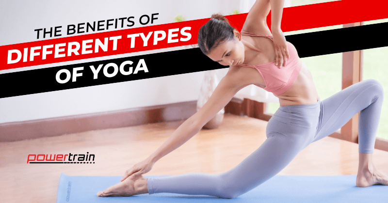 The Benefits of Different Types of Yoga Header Woman on a Powertrain yoga mat