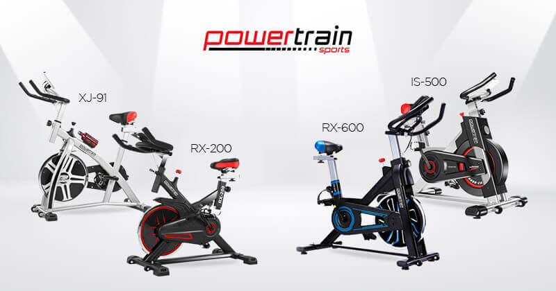 four exercise bikes from Powertrain