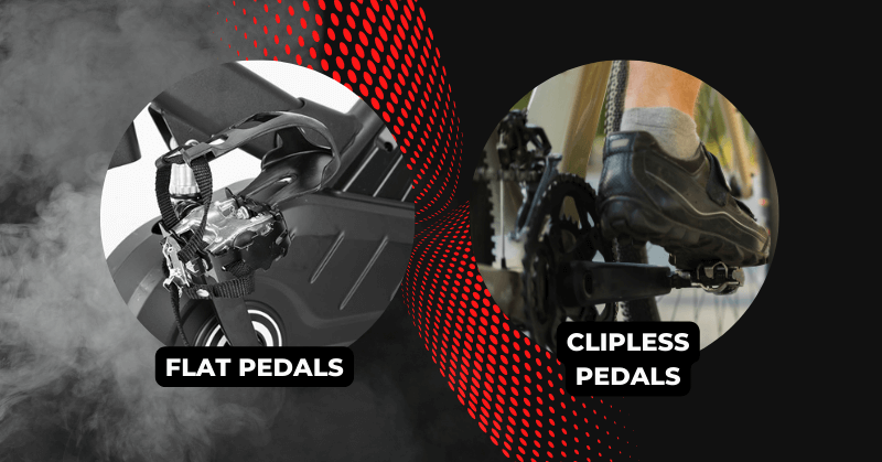 Types of pedals - flat and clipless