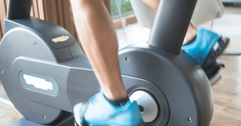 Indoor cycling shoes A cyclist wearing indoor cycling shoes