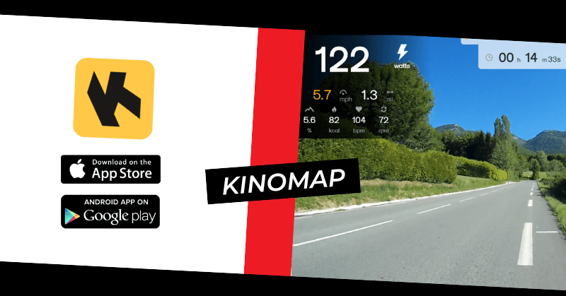 Kinomap treadmill running app graphic