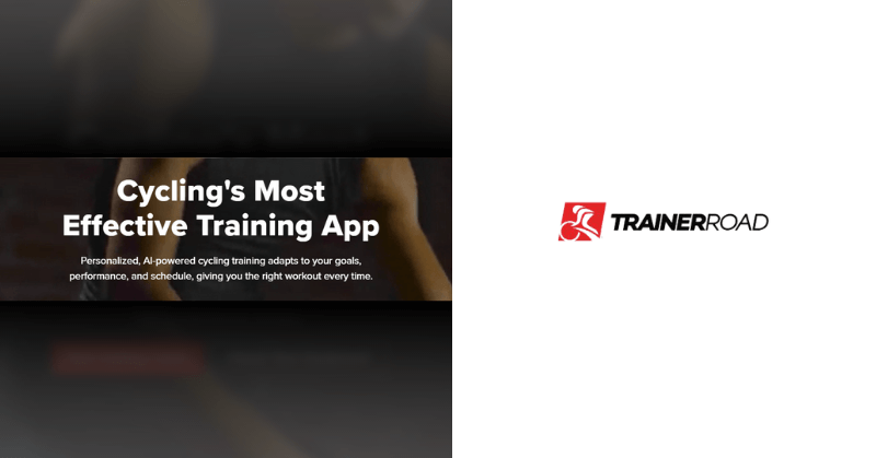 TrainerRoad tagline and logo