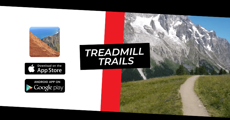 Treadmill trails running app graphic