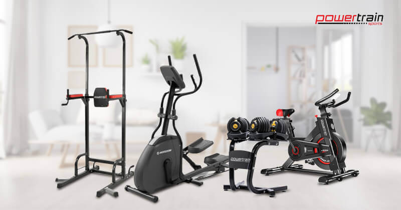 Various home gym equipment A range of home gym equipment from Powertrain