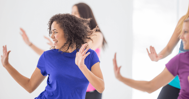 Woman in a dance class Woman in a dance class