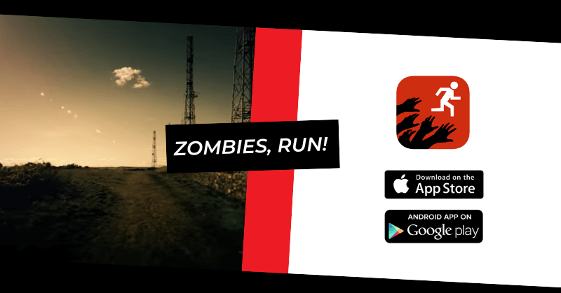 Zombies run running app graphic Zombies run running app graphic